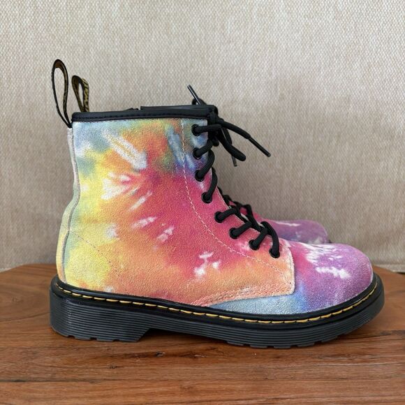 Dr. Martens Rainbow 1460 Junior Tie Dye Colorful Ombre Pascal Boots Youth Size 3 - Picture 2 of 9